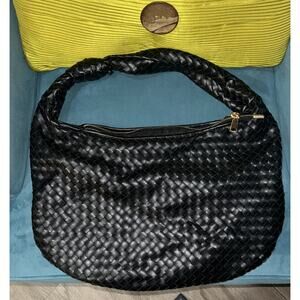 Anthropology Melie Bianco Brigett Black Woven Purse Handbag Super Soft Box 2